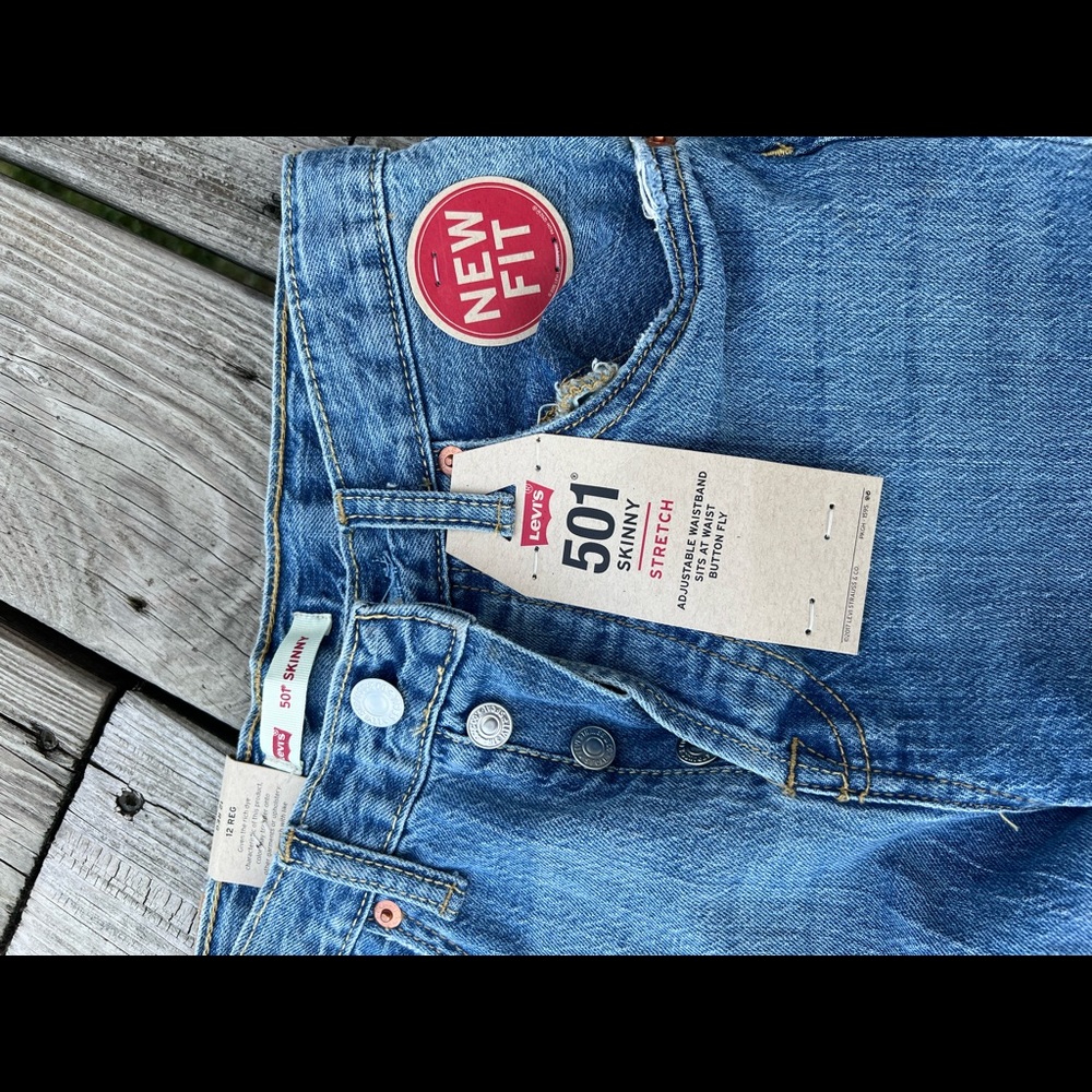 Girls kids Levi 501 jeans